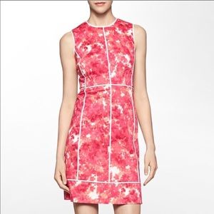 watercolor dress | calvin klein | work dress